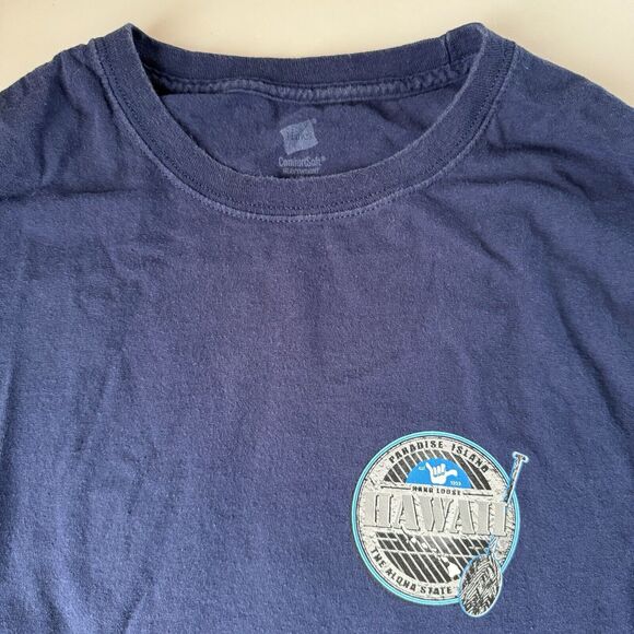 Hanes Comfort Soft Heavy Weight Long Sleeve Tee Large Hawaii Theme - Picture 8 of 10